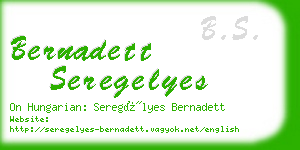 bernadett seregelyes business card